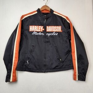 Harley-Davidson Jacket Womens Large Motorcycle Racing Biker 98147-03VW‎